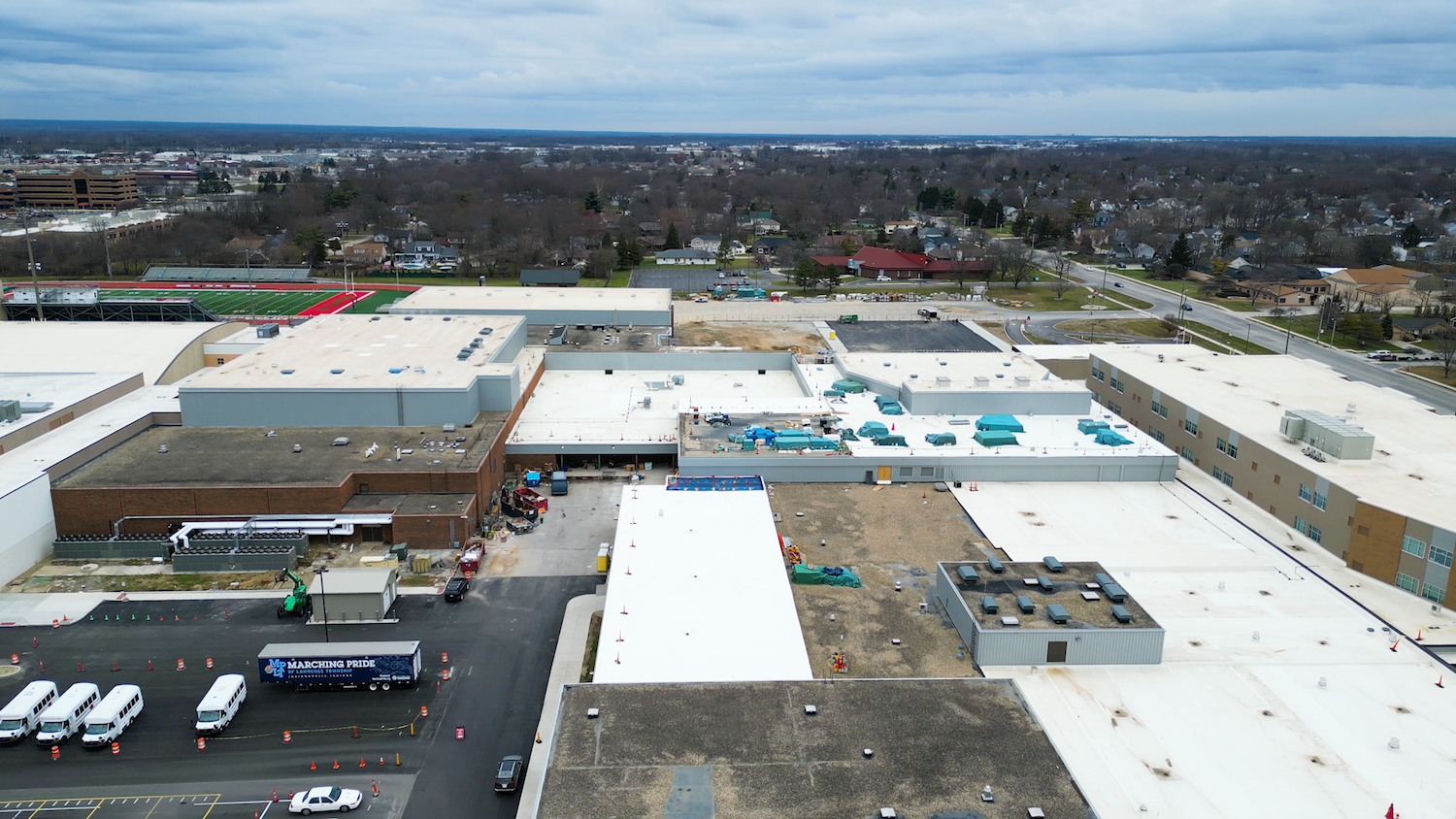 PVC roofing project in Indianapolis